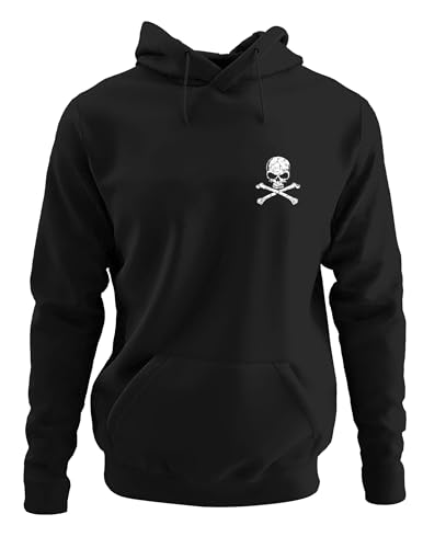 Wolkenbruch® Hoodie Totenkopf Skull Crossbones, schwarz, Gr.4XL von Wolkenbruch