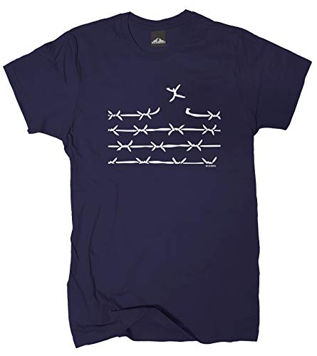 Wolkenbruch® T-Shirt Freiheit Stacheldraht, Navy, Gr.M von Wolkenbruch