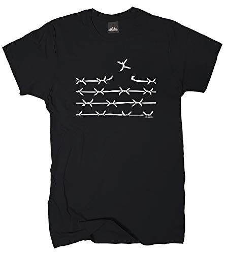 Wolkenbruch® T-Shirt Freiheit Stacheldraht, schwarz, Gr.M von Wolkenbruch