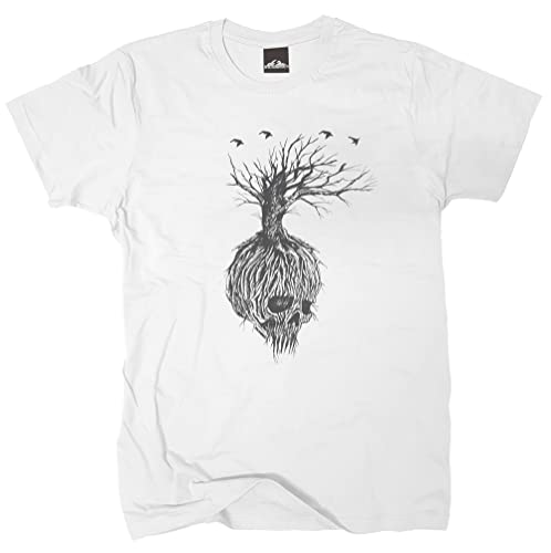 Wolkenbruch® T-Shirt Totenkopf Baum Skull Tree, weiß, Gr.M von Wolkenbruch