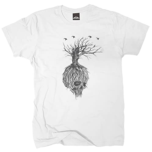 Wolkenbruch® T-Shirt Totenkopf Baum Skull Tree, weiß, Gr.XL von Wolkenbruch