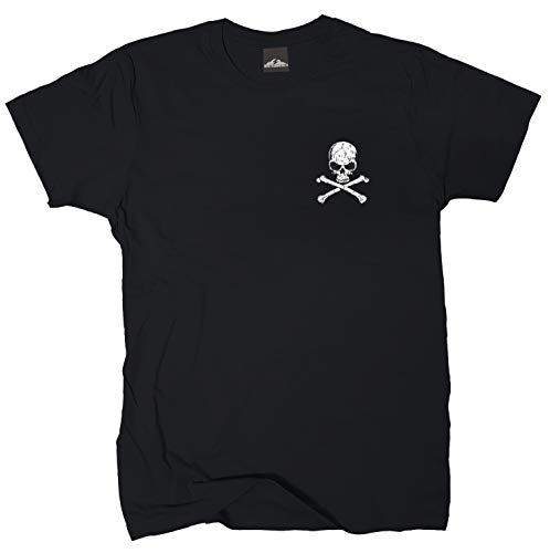 Wolkenbruch® T-Shirt Totenkopf Crossbones, schwarz, Gr.3XL von Wolkenbruch