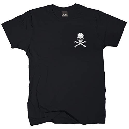 Wolkenbruch® T-Shirt Totenkopf Crossbones, schwarz, Gr.4XL von Wolkenbruch