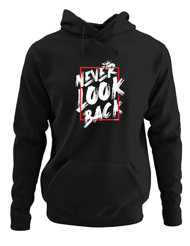 Wolkenbruch Hoodie Never Look Back (schwarz, 4XL) von Wolkenbruch