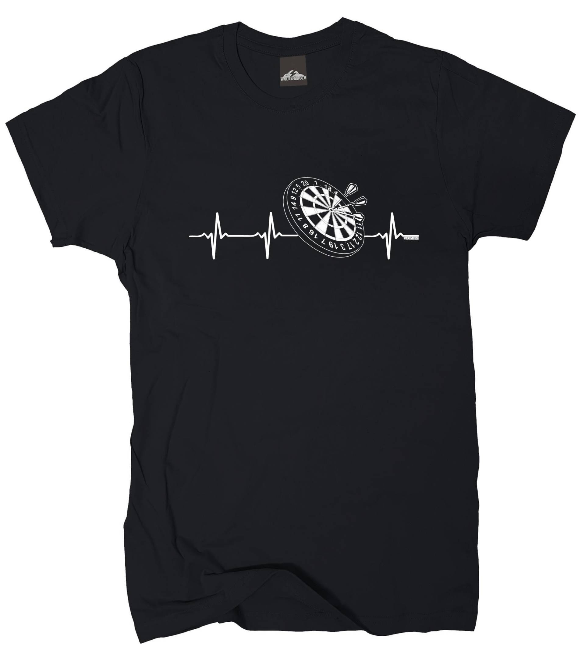 Wolkenbruch T-Shirt Dart Herzfrequenz Vers. Farben Gr.s-xxxl von WolkenbruchShirts