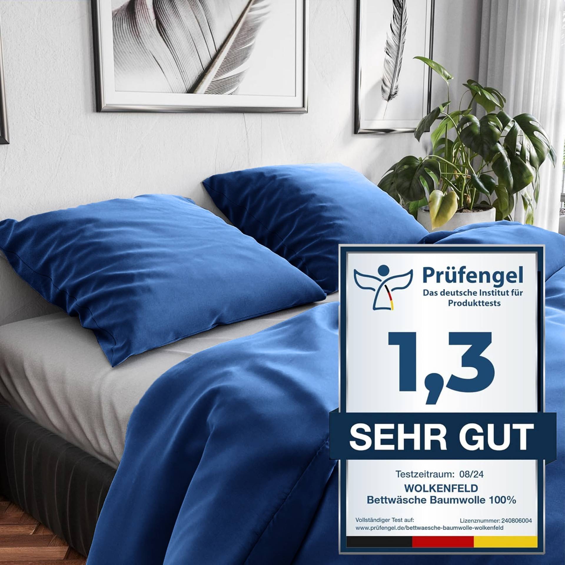 Wolkenfeld Bettwäsche "Renforcé Bettwäsche Baumwolle - Natürlich weiches Schlafgefühl" 2 tlg. tlg. von Wolkenfeld