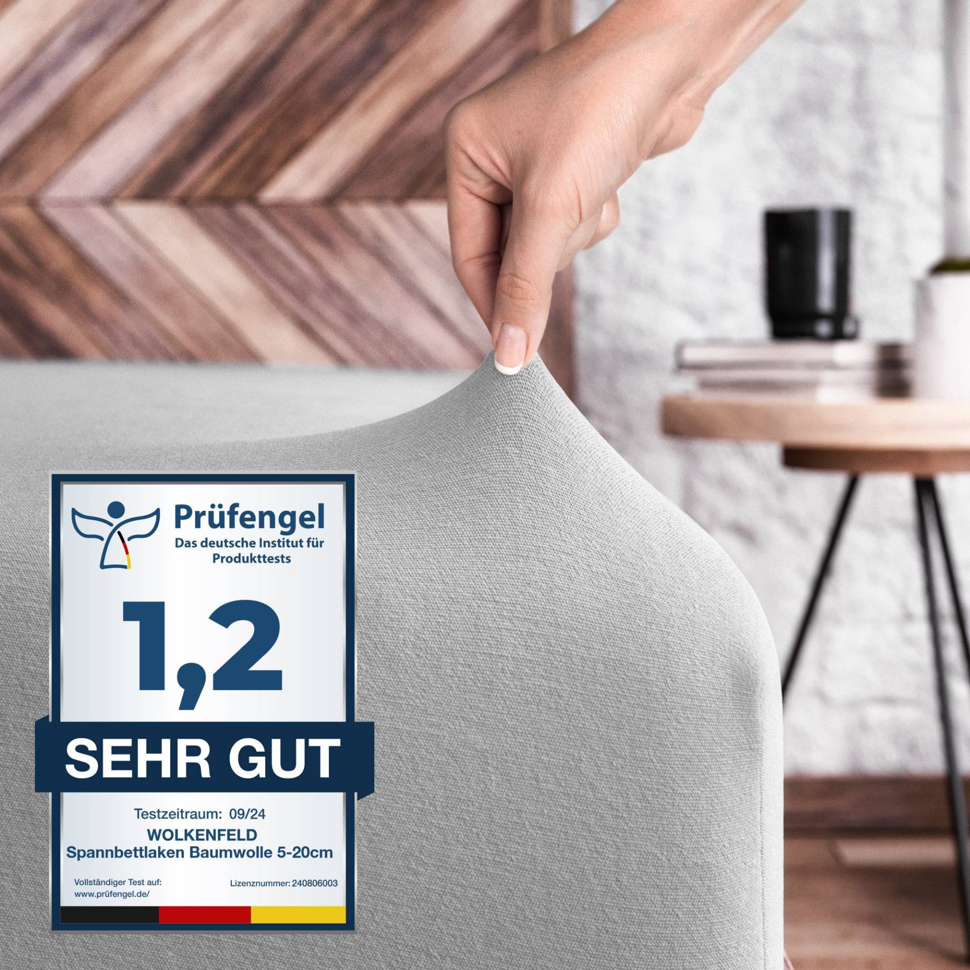 Wolkenfeld Spannbettlaken "100% Baumwolle - Superweiches Bettlaken für Matratzen von 5 bis 20cm" Rutschfest & Blickdicht - 90x200, 140x200, 160x200, 180x200 200x200 Wolkenfeld Spannbettlaken "100% Baumwolle - Superweiches Bettlaken für Matratzen von 5 bis 20cm" Rutschfest & Blickdicht - 90x200, 140x200, 160x200, 180x200 200x200 von Wolkenfeld