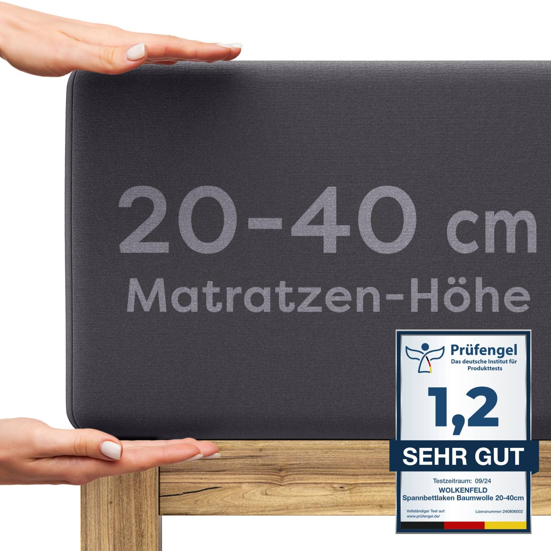 Wolkenfeld Spannbettlaken "Boxspringbett Bettlaken - Spannbetttuch für Matratzen bis 40cm" Elastisch & Rutschfest: 90x200, 140x200, 160x200, 180x200 & Übergrößen Wolkenfeld Spannbettlaken "Boxspringbett Bettlaken - Spannbetttuch für Matratzen bis 40cm" Elastisch & Rutschfest: 90x200, 140x200, 160x200, 180x200 & Übergrößen von Wolkenfeld
