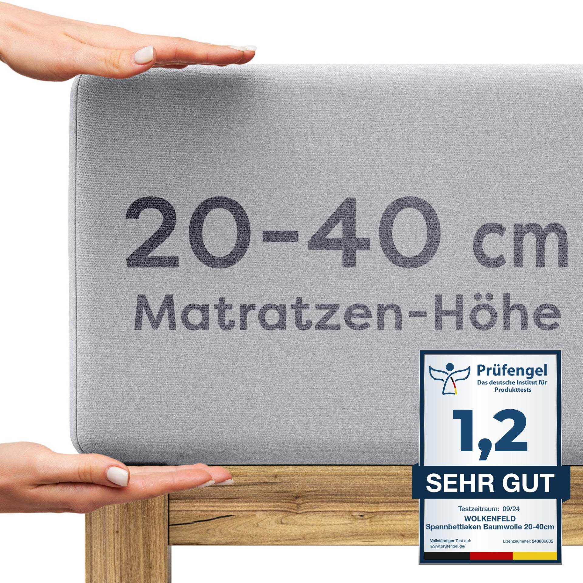 Wolkenfeld Spannbettlaken "Boxspringbett Bettlaken - Spannbetttuch für Matratzen bis 40cm" Elastisch & Rutschfest: 90x200, 140x200, 160x200, 180x200 & Übergrößen Wolkenfeld Spannbettlaken "Boxspringbett Bettlaken - Spannbetttuch für Matratzen bis 40cm" Elastisch & Rutschfest: 90x200, 140x200, 160x200, 180x200 & Übergrößen von Wolkenfeld