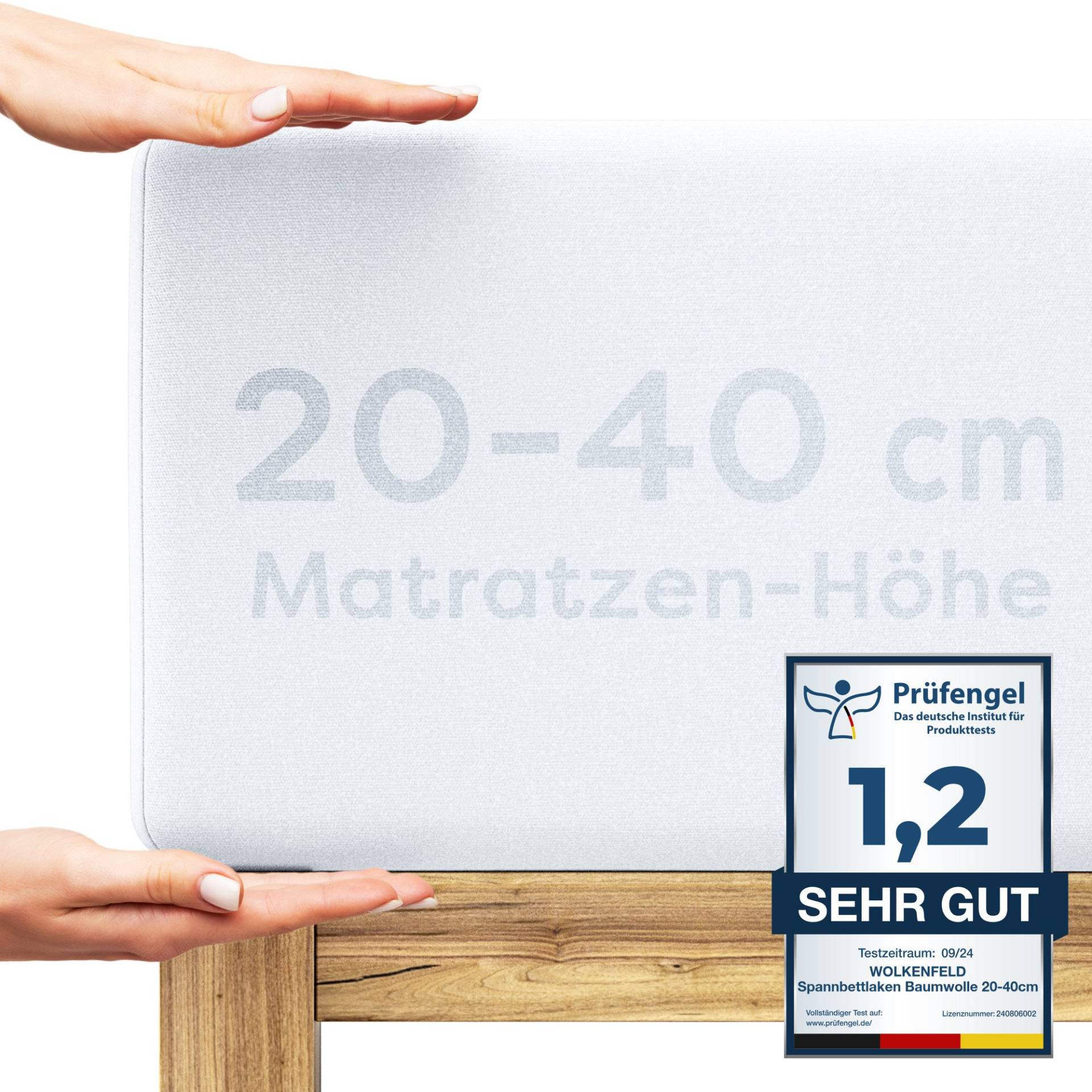 Wolkenfeld Spannbettlaken "Boxspringbett Bettlaken - Spannbetttuch für Matratzen bis 40cm" Elastisch & Rutschfest: 90x200, 140x200, 160x200, 180x200 & Übergrößen Wolkenfeld Spannbettlaken "Boxspringbett Bettlaken - Spannbetttuch für Matratzen bis 40cm" Elastisch & Rutschfest: 90x200, 140x200, 160x200, 180x200 & Übergrößen von Wolkenfeld