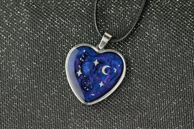 Galaxie Herzkette, Galaxy Herzkette von WolkenschlossZauber