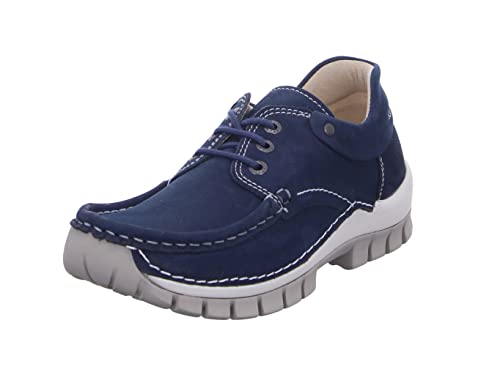 Wolky Comfort Schnürschuhe Fly Summer - 11820 Nubukleder denimblau - 42 von Wolky