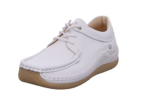 Wolky Celebration Damen 40 EU Weit Weiß Schnürung Einfarbig Komfort Feierliche Anlässe Schuhe von Wolky