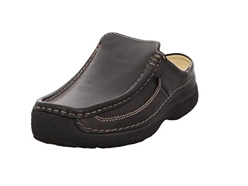 Wolky Comfort Komfortschuhe Roll Slide Men - 50000 Leder schwarz - 44 von Wolky