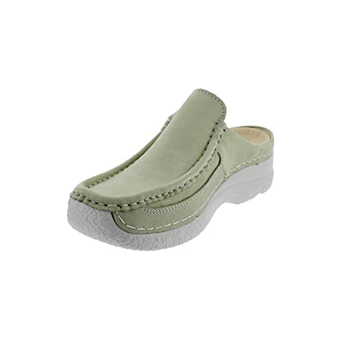 Wolky Comfort Extra Komfort Roll Slide - 11706 Nubuk hellgrün - 37 von Wolky