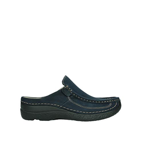 Wolky Comfort Extra Komfort Roll Slide - 11800 Nubukleder blau - 40 Wolky Comfort Extra Komfort Roll Slide - 11800 Nubukleder blau - 40 von Wolky