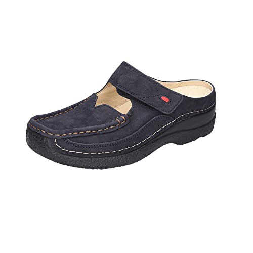 Wolky Comfort Extra Komfort Roll Slipper - 13800 Nubukleder blau - 40 von Wolky