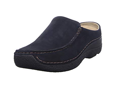 Wolky Comfort Extra Komfort Seamy Slide - 16800 blau Nubukleder - 36 von Wolky