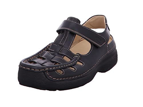 Wolky Comfort Komfortschuhe Roll Sandal Men - 50000 Leder schwarz - 46 von Wolky