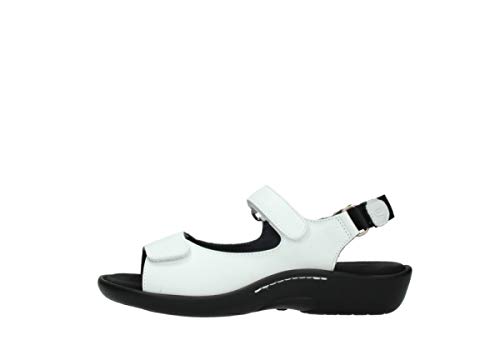 Wolky Comfort Sandalen Salvia - 30100 Leder weiß - 41 von Wolky