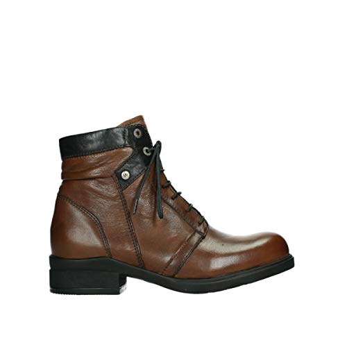 Wolky Comfort Schnürschuhe Center - 20430 Leder Cognac - 39 von Wolky