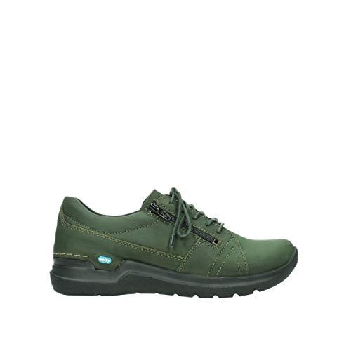 Wolky Comfort Schnürschuhe Feltwell - 12735 waldgrüner Nubuk - 44 von Wolky