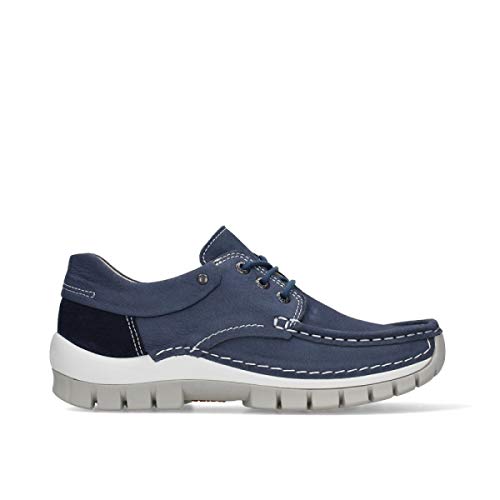 Wolky Comfort Schnürschuhe Fly Summer - 11820 Nubukleder denimblau - 41 von Wolky