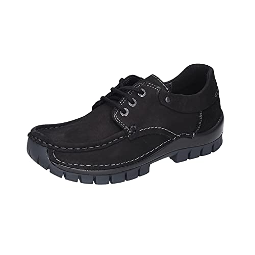 Wolky Comfort Schnürschuhe Fly - 16000 Nubukleder schwarz - 39 von Wolky