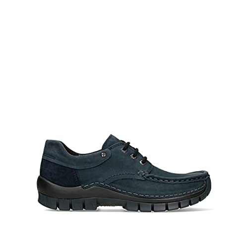 Wolky Comfort Schnürschuhe Fly - 16800 Nubukleder blau - 37 von Wolky