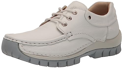 Wolky Fly Summer Schnürschuhe Leder Weiss/hellblau Größe 41 von Wolky