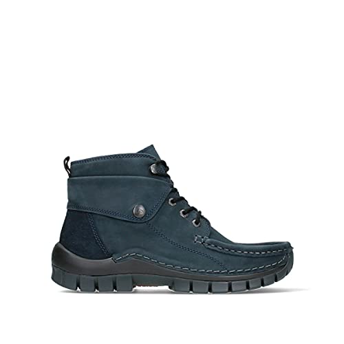 Wolky Comfort Schnürschuhe Jump - 16800 Nubukleder blau - 43 von Wolky