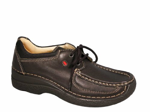 Wolky Comfort Schnürschuhe Roll Shoe - 30000 Leder schwarz - 41 von Wolky