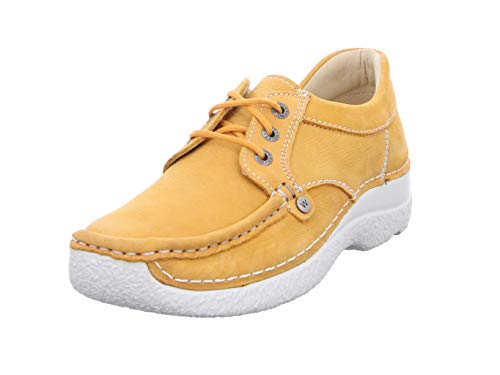 Wolky Comfort Schnürschuhe Seamy Up - 11550 Nubukleder orange - 37 von Wolky