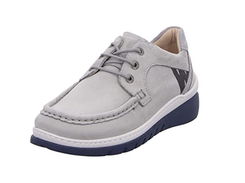 Wolky Comfort Schnürschuhe Time Summer - 11206 Nubukleder hellgrau - 40 von Wolky