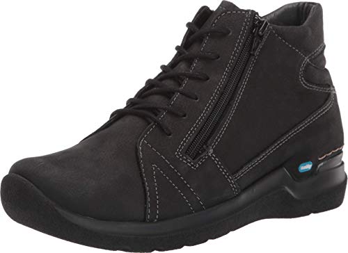 Wolky Comfort Schnürschuhe Why - 11000 Nubukleder schwarz - 39 von Wolky