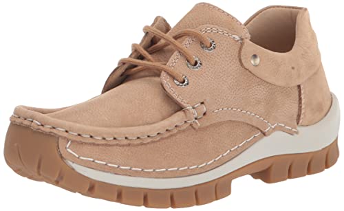 Wolky Fly Summer Schnürschuhe Nubukleder beige Größe 37 von Wolky