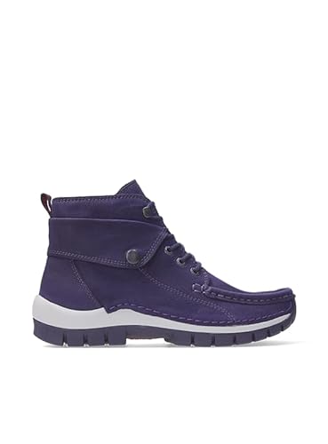 Wolky Jump Hohe Schnürschuhe Nubukleder violett Größe 40 von Wolky