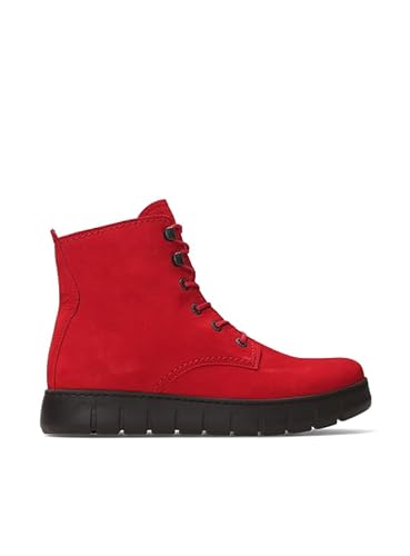 Wolky New Wave Hohe Schnürschuhe rot Nubukleder Größe 38 von Wolky