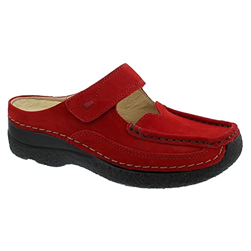 Wolky Roll-Slipper, Clog, Antique Nubuck, Dark-red, 0622713-505 (Größe: 40) von Wolky