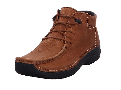 Wolky Seamy Moc Schnürschuhe Nubukleder Cognac Größe 40 von Wolky