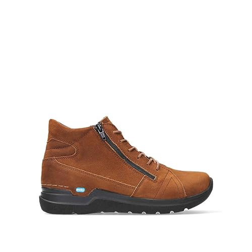Wolky Why Hohe Schnürschuhe Nubukleder cognac Größe 38 von Wolky