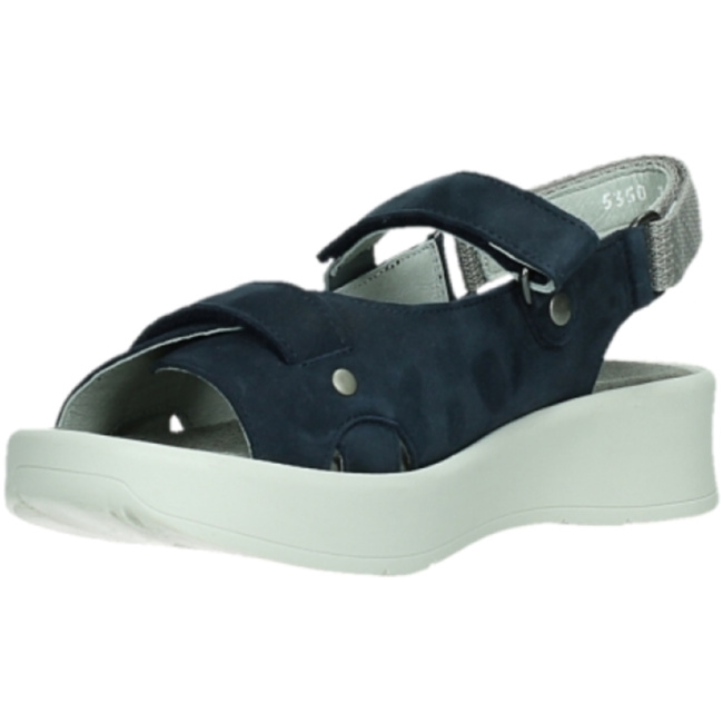 female Plateau Sandalen blau Globe Longbeach nubuck 41 von Wolky