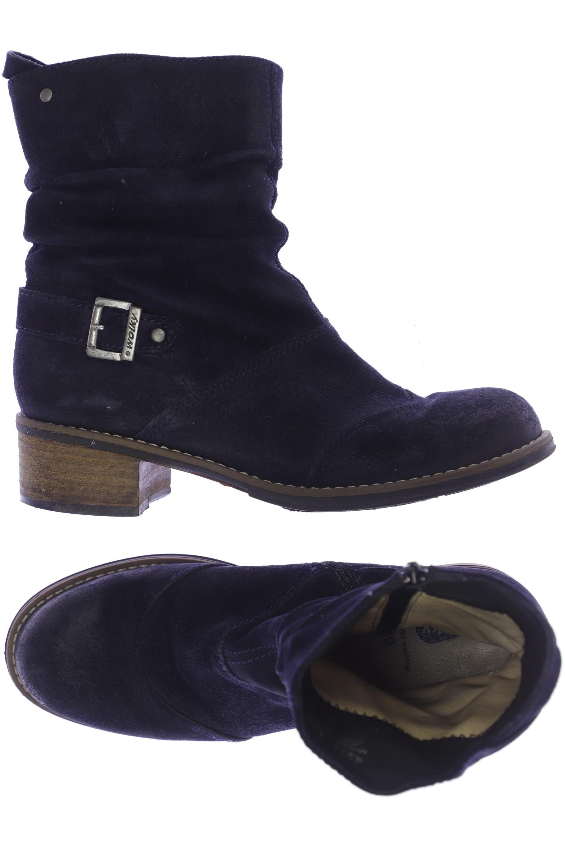 wolky Damen Stiefelette, marineblau von Wolky