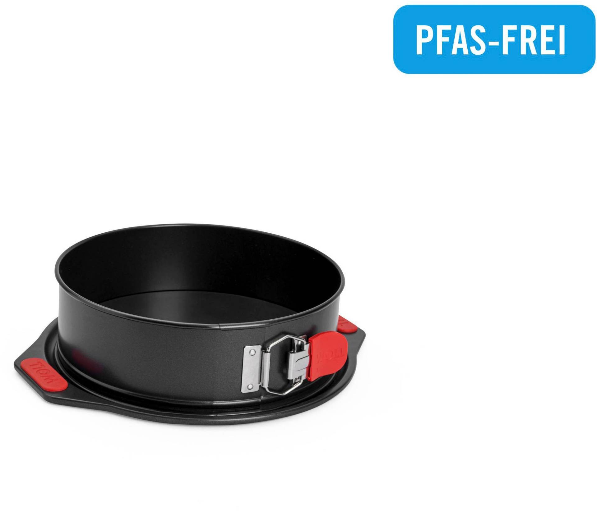 WOLL Springform "Woll Lets bake Kuchenform, Backform, rund" mit Antihaftversiegelung und integrierten Silikongriffen, PFAS-Frei von Woll