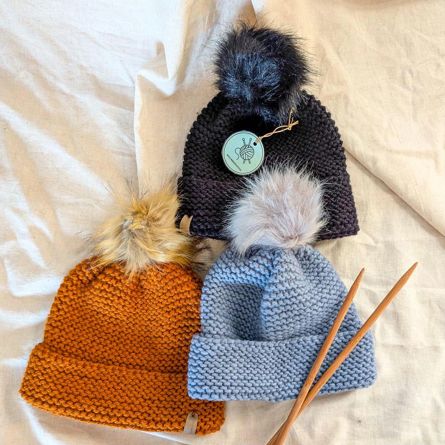 Handgestrickte Wintermütze | Handmade, Grobstrick & Kuschlige Wolle von WollWerkstattCH