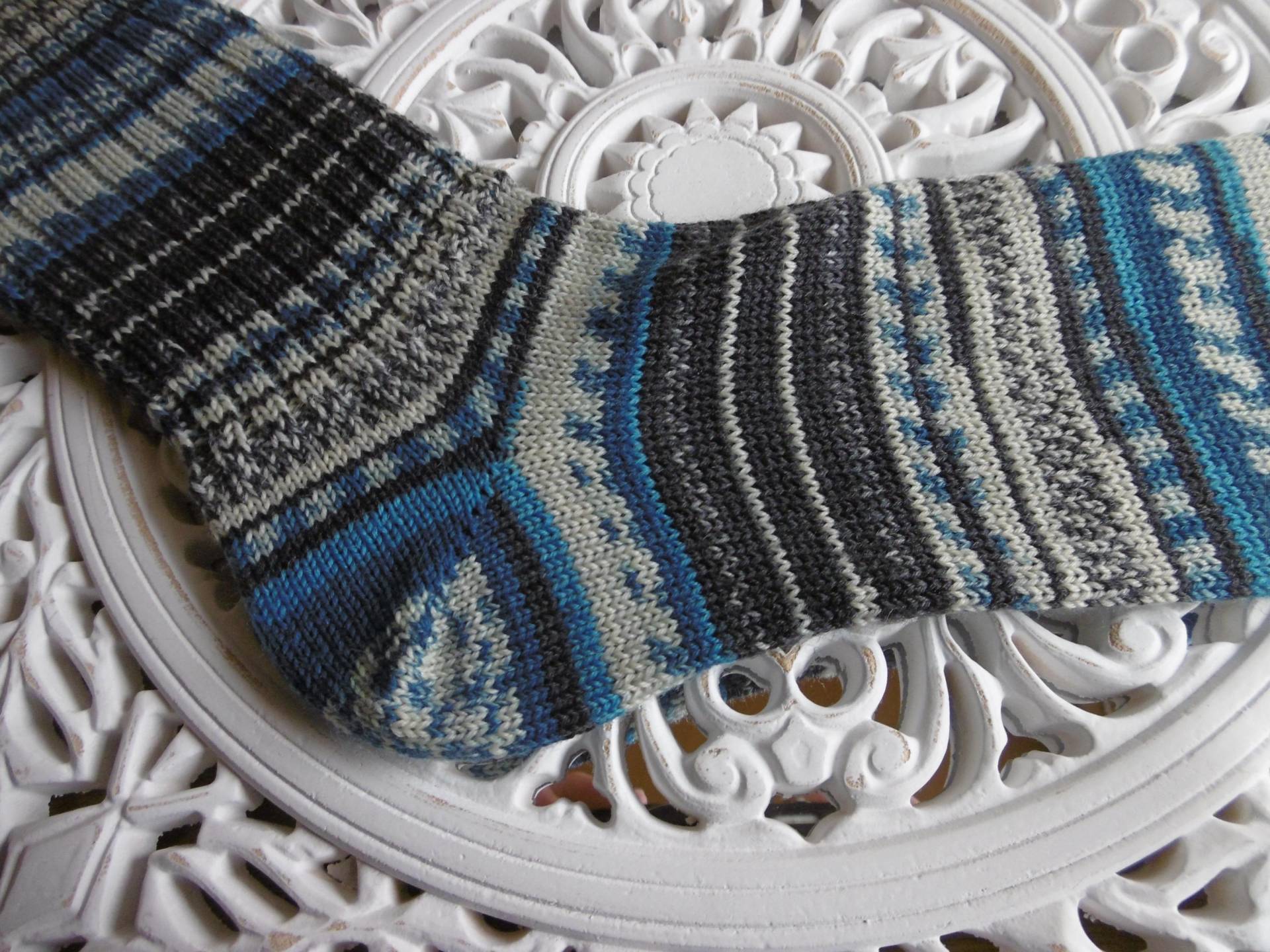 Socken Gestrickt Herrensocken Gr.46/47 Socken Gestrickt Herrensocken Gr.46/47 von WolleKunterbunt