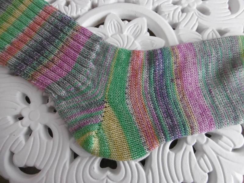Socken Gestrickt Unisex Gr.38/39 Wollsocken Strickstrümpfe von WolleKunterbunt