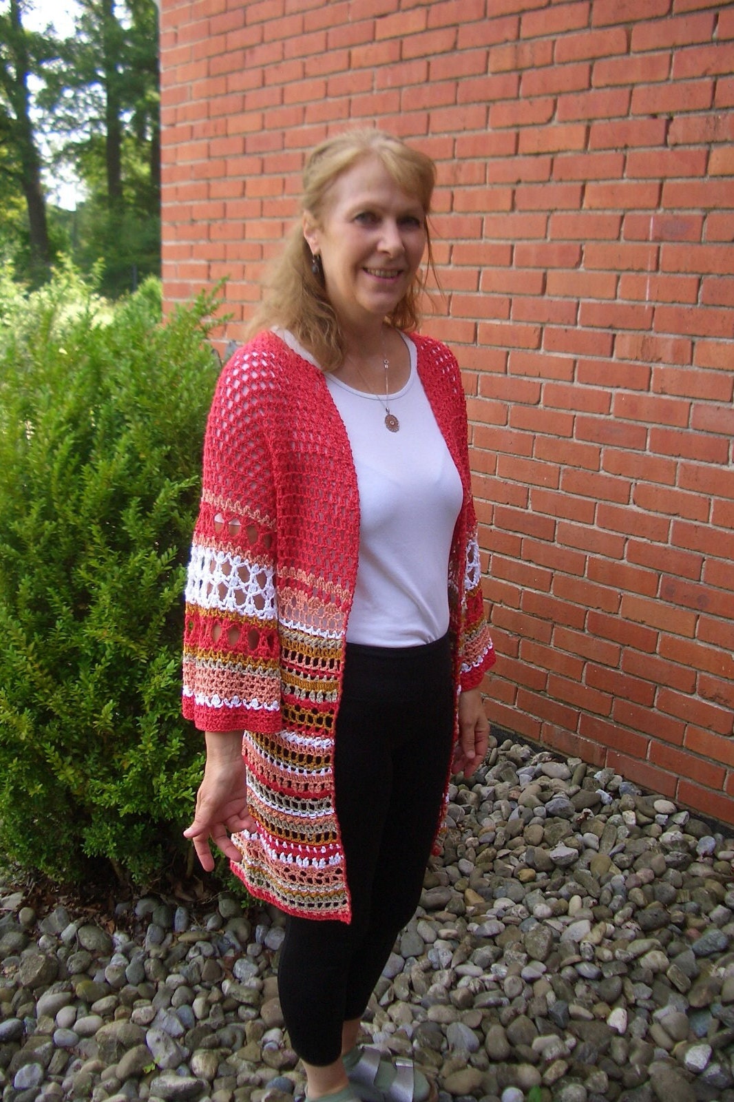 Kimono Häkelmantel Sommer Boho Gr.36/38 Kimono Häkelmantel Sommer Boho Gr.36/38 von Wolleladen