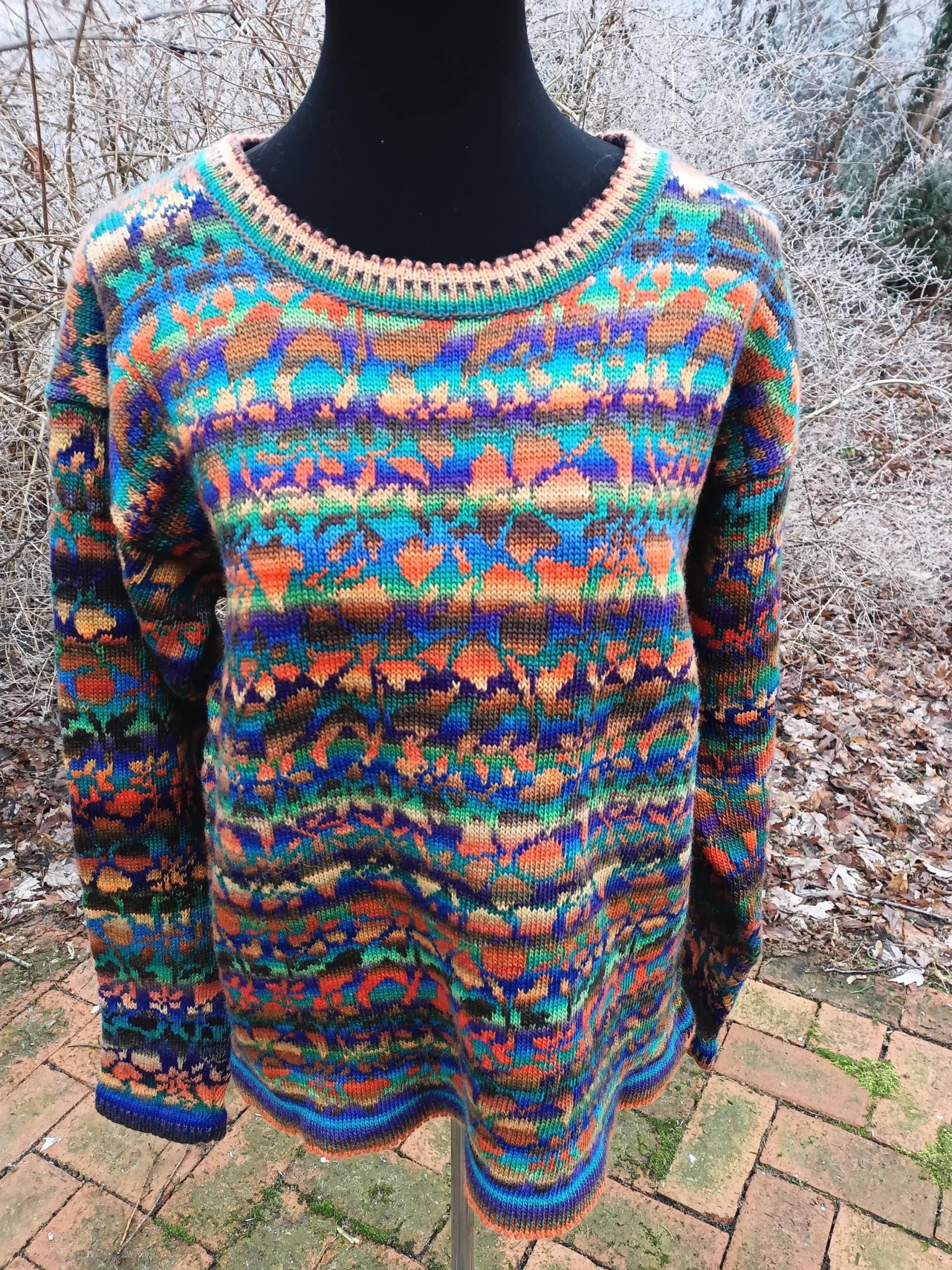 Pullover - Norwegermuster Gr. 42/44 Bunt von Wolleladen