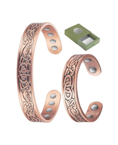 Magnetischer Schmuck-Set, Magnetfeld-Behandlung Schmuck, magnetische Behandlung Kupfer Armband Arthritis Schmuck, Gesundheitsschmuck, der Schmerzen lindern kann von YINOX